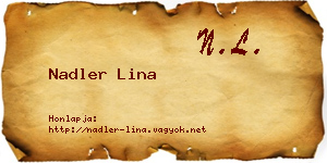 Nadler Lina névjegykártya